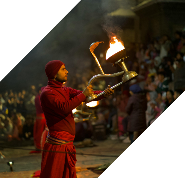 Visitors at Pashupatinath Temple
